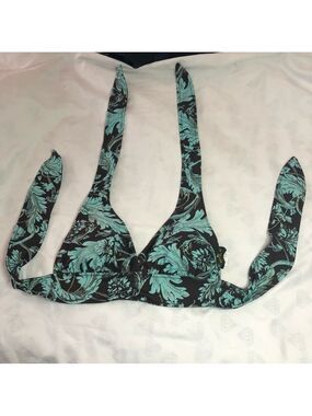 Bikini Bay Size 8 Brown/Teal/Gold Bikini Top
